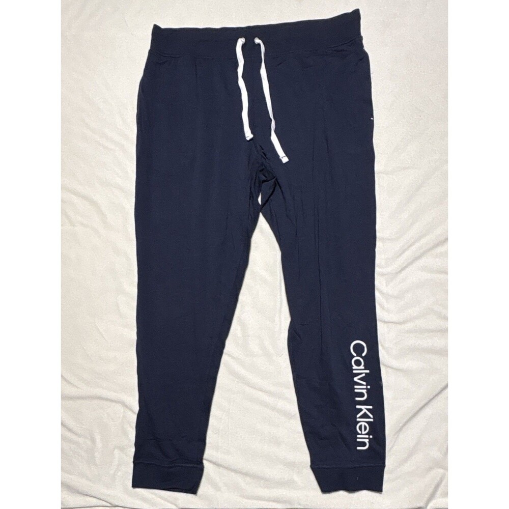 Calvin Klein Navy Logo Lounge Sweatpants Women’s XL￼￼
